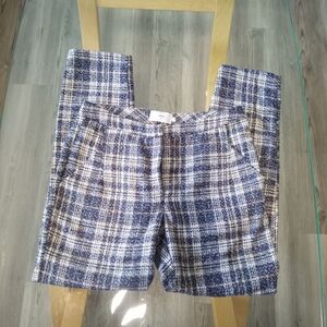 Minimum Navy and White Plaid Women's Trousers